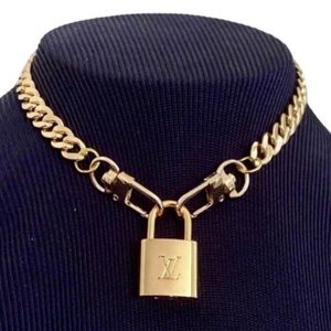LOUIS VUITTON Lock + Key Necklace